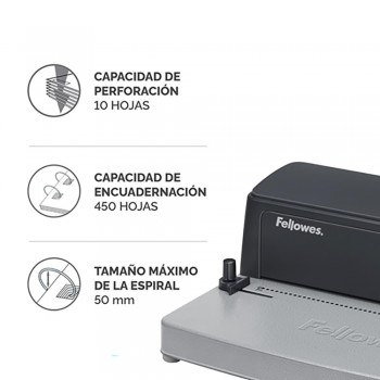 ENCUADERNADORA DE ESPIRAL FELLOWES METAL 25