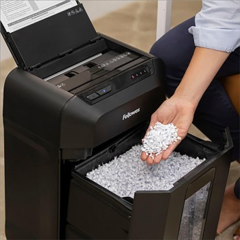 DESTRUCTORA FELLOWES AUTOMATICA AUTOMAX 80M 80H MINICORTE 4X12MM 17L P4