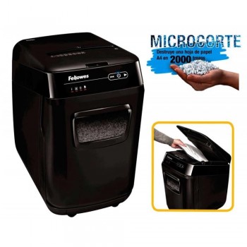 DESTRUCTORA FELLOWES AUTOMÁTICA AUTOMAX 200M 200H MICROCORTE 2X14MM 32L P5