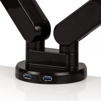 BRAZO PARA MONITOR DOBLE HORIZONTAL FELLOWES PLATINUM SERIES NEGRO