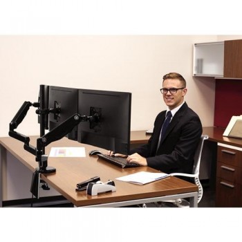 BRAZOS PARA MONITOR TRIPLE HORIZONTAL FELLOWES PLATINUM SERIES NEGRO