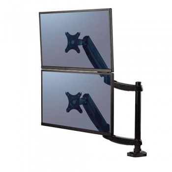 BRAZO PARA MONITOR DOBLE VERTICAL FELLOWES PLATINUM SERIES NEGRO