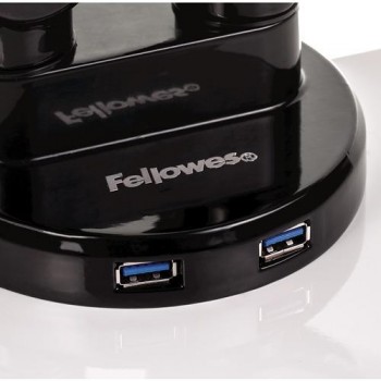 BRAZO PARA MONITOR DOBLE VERTICAL FELLOWES PLATINUM SERIES NEGRO