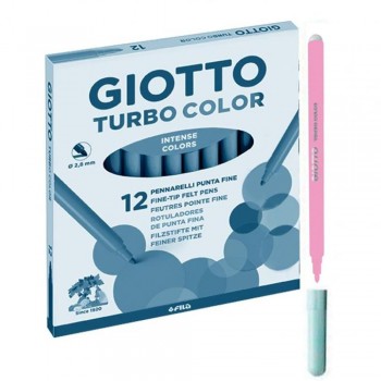 ROTULADOR GIOTTO TURBO UNICOLOR CAJA DE 12