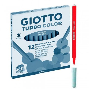 ROTULADOR GIOTTO TURBO UNICOLOR CAJA DE 12