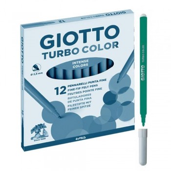 ROTULADOR GIOTTO TURBO UNICOLOR CAJA DE 12