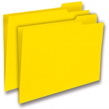 SUBCARPETA CON PESTAÑA DERECHA FOLIO AMARILLO 250 GR GIO
