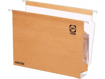 CARPETA COLGANTE DE CARTÓN KRAFT BICOLOR CON LOMO EN U REFORZADO