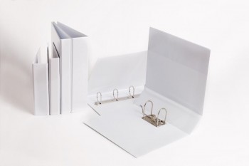 CARPETA DE ANILLAS CANGURO BLANCA PERSONALIZABLE EN PORTADA, LOMO Y CONTRAPORTADA