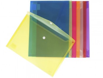 SOBRES DE POLIPROPILENO DE COLORES FOLIO CON CIERRE DE VELCRO ECOPLAS