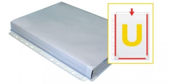 FUNDA MULTITALADRO PVC CON FUELLE EN U PARA DOCUMENTOS A4 GRAFOPLAS