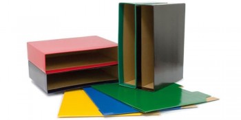 CAJA PARA ARCHIVADOR DE CARTON DE COLORES TAMAÑO FOLIO