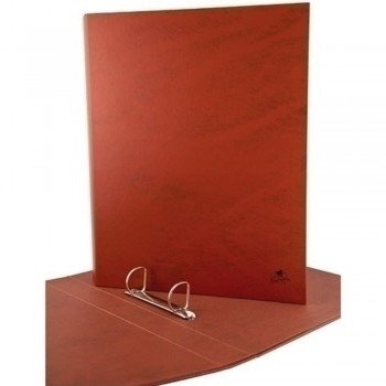 CARPETA DE ANILLAS FOLIO DE CARTON PLASTIFICADO EFECTO CUERO
