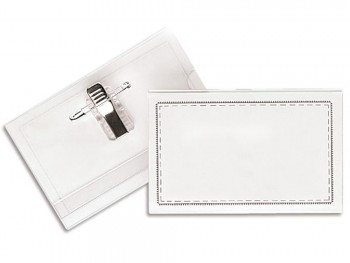 PORTADISTINTIVOS CON PINZA E IMPERDIBLE GRAFOPLAS