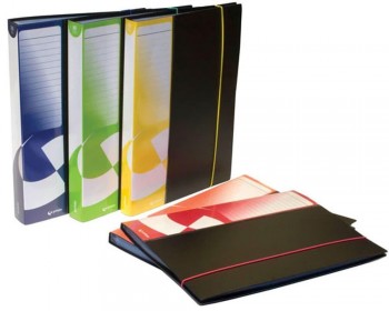 CARPETA DE FUNDAS FIJAS CON CIERRE GOMA Y LOMO PERSONALIZABLE
