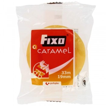 CINTA ADHESIVA TRANSPARENTE FIXO CARAMEL