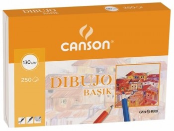 PAPEL DE DIBUJO LISO 130GR CANSON 250 HOJAS