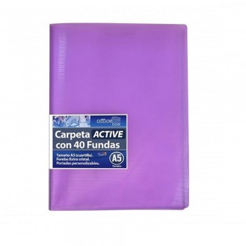 CARPETA DE FUNDAS SUPRA TAPAS FLEXIBLES DE COLORES SURTIDOS OFFICE BOX