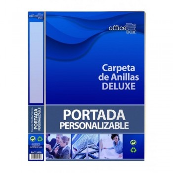 CARPETA DE ANILLAS DE PLASTICO PERSONALIZABLE TRANSPARENTE