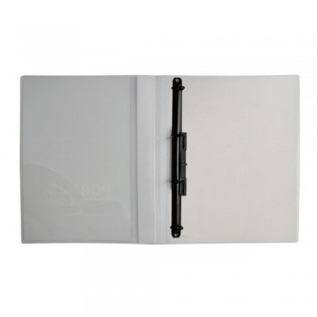 CARPETA DE ANILLAS DE PLASTICO PERSONALIZABLE TRANSPARENTE