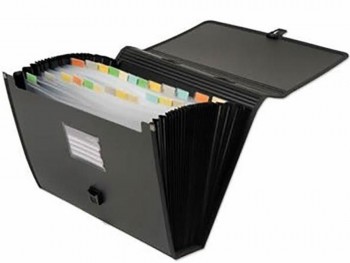 MALETIN CLASIFICADOR ACORDEON DE POLIPROPILENO CON 24 DEPARTAMENTOS