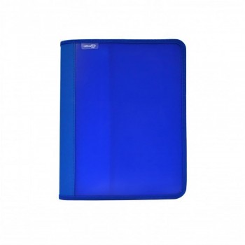 CARPETA PORTADOCUMENTOS CON CREMALLERA  AZUL FOLIO ZIPPER SUPRA OFFICE BOX