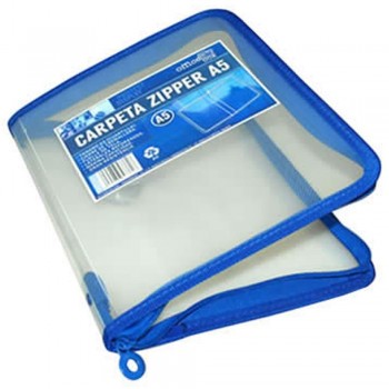 CARPETA PORTADOCUMENTOS ZIPPER CON CREMALLERA Y FUELLE OFFICE BOX