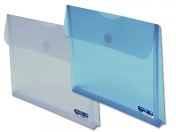 SOBRE DE PLÁSTICO A4 CON FUELLE Y CIERRE DE VELCRO OFFICE BOX