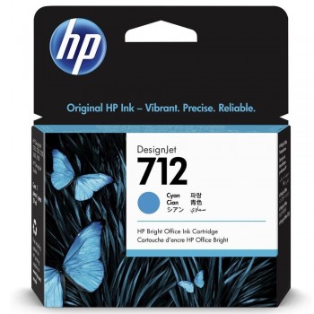 CARTUCHO HP 712 CIAN 3ED67A DESIGNJET T200 T600 STUDIO 29ML