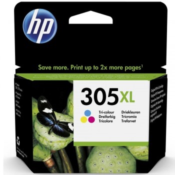 CARTUCHO HP 305XL TRICOLOR 3YM63AE DESKJET 1200 2300 ENVY 6020 6022 200P
