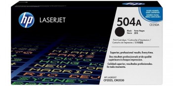 TÓNER HP 504A NEGRO CE250A LASER COLOR CP3525 CM3530 5000P