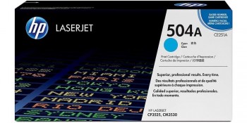 TÓNER HP 504A CIAN CE251A LASER COLOR CP3525 CM3530 7000P