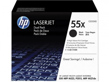 TÓNER HP 55X NEGRO CE255X LASERJET 500 MFP M525 P3015 MFP M521DN (DUAL-PACK) 2X12500P