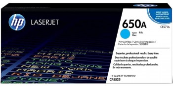 TÓNER HP 650A CIAN CE271A LASERJET CP5525 M750 15000P