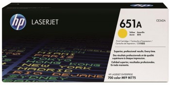 TÓNER HP 651A AMARILLO CE342A LASERJET ENTERPRISE 700 MFP775 16000P