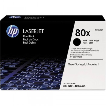 TÓNER HP 80X NEGRO CF280XD LASERJET PRO 400 M401 M425 (DUAL-PACK) 2X6900P