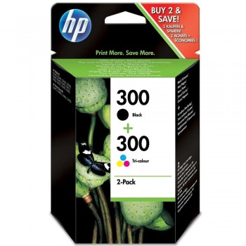 CARTUCHO HP 300 NEGRO + TRICOLOR CN637EE DESKJET D2560, D2660, F4280, F4224, F4283 ENVY 100 PHOTOSMART C 200P 165P