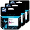 PACK DE 3 CARTUCHOS HP 711 MAGENTA CZ135A DESIGNJET T100 T500 3X29ML