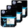 PACK DE 3 CARTUCHOS HP 711 AMARILLO CZ136A DESIGNJET T100 T500 3X29ML