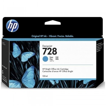 CARTUCHO HP 728 CIAN F9J67A DESIGNJET T730 T830 130ML