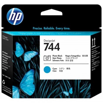 CABEZAL DE IMPRESIÓN HP 744 NEGRO FOTOGRÁFICO Y CYAN F9J86A DESIGNJET Z2600 Z5600