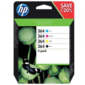 CARTUCHO HP 364 MULTICOLOR CMYK N9J73AE DESKJET 3070 3520 OFFICEJET 4620 PHOTOSMART 250P 3X300P