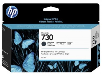 CARTUCHO HP 730 NEGRO MATE P2V65A DESIGNJET T940 T1600 T1700 T2600 130 ML