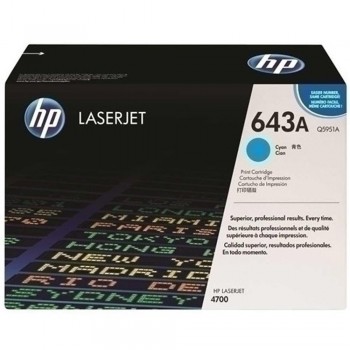 TÓNER HP 643A CIAN Q5951A COLOR LASERJET 4700 10000P