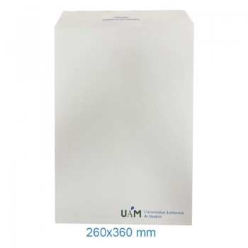 BOLSA BLANCA UAM 260X360