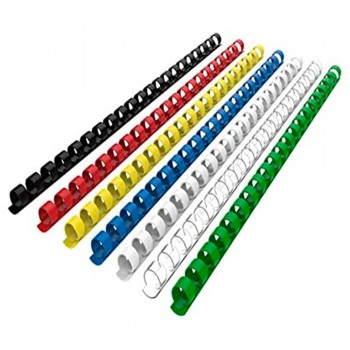 CANUTILLO DE PLÁSTICO DE COLORES PARA ENCUADERNAR