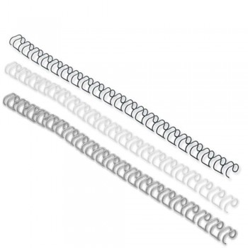 CANUTILLO METÁLICO WIRE PASO 3:1 34 ANILLAS NEGRO BLANCO PLATA