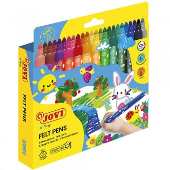 ESTUCHE DE ROTULADORES JOVI FELT TENS MAXI PUNTA GRUESA