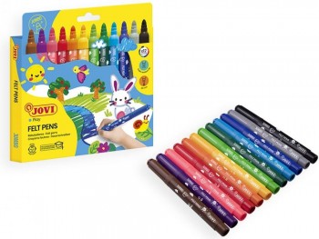 ESTUCHE DE ROTULADORES JOVI FELT TENS MAXI PUNTA GRUESA