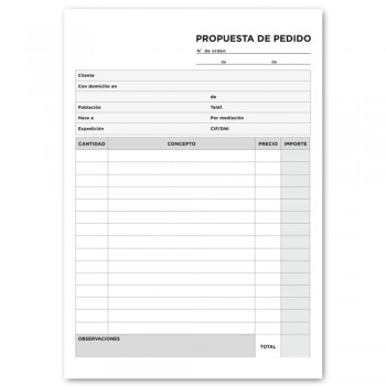 TALONARIO DE PEDIDOS